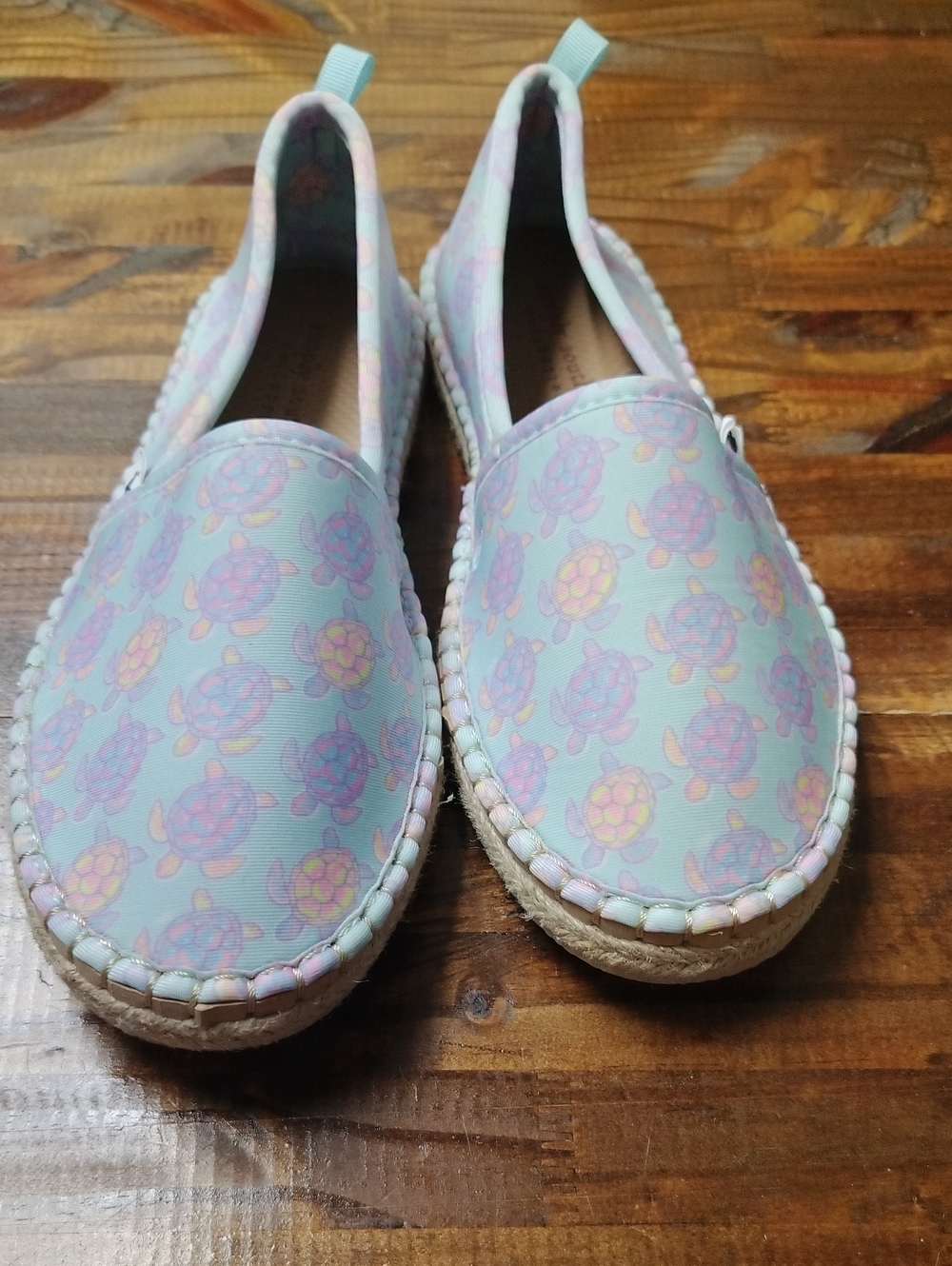 Pastel Turtle Print Simply Southern Slip-Ons - Women